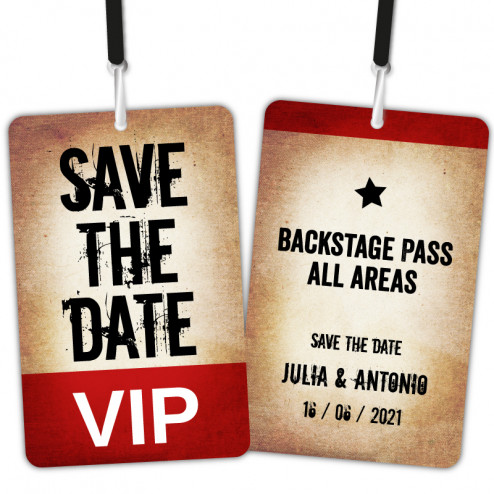Save the Date VIP Backstage Pass