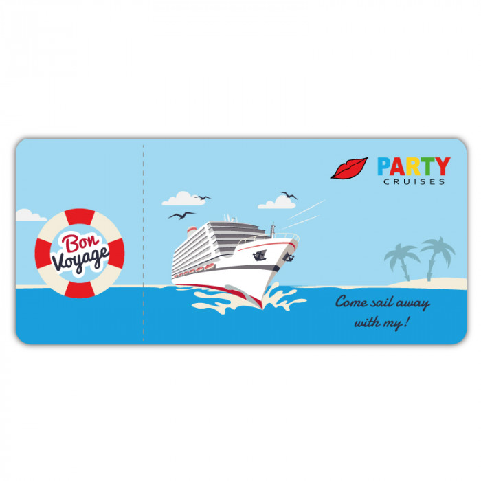 Einladungskarte Kreuzfahrt Ticket Bordkarte Party Cruises Boarding Pass