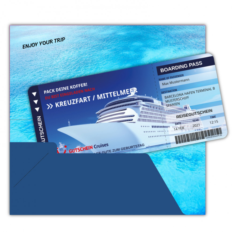Gutschein Kreuzfahrt Schiff als Geschenk » jetzt gestalten