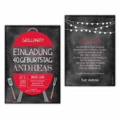 Einladung Grillparty Vintage