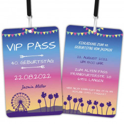 Backstage Pass Einladung Festival