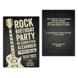 Einladungskarten Rockparty