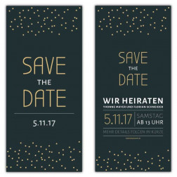 Save the Date Karten Stars mit Punkten