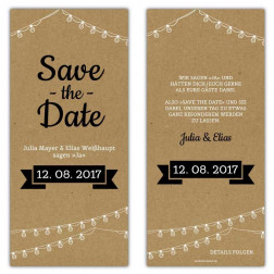 Save the Date Karten Vintage Kraftpapier Optik