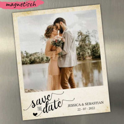 Save the Date Magnet Polaroid Bild
