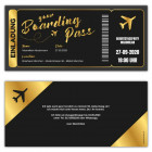 Einladung-Boarding-Pass-Flugticket-gold