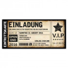 Einladungskarten Einladungskarte Geburtstag als Ticket Eintrittskarte Einladung Karte Vintage VIP mit Stern