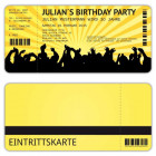 Einladungskarten-für-Geburtstag--Eintrittskarte--Ticket--Karte--Einladung-Konzertkarte-Retro-043-gelb