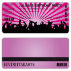 Einladungskarten zum Geburtstag als Eintrittskarte Konzertkarte Ticket Einladung Retro