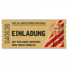 Einladungskarten-Kinokarte-Kinoticket-Kinoeintrittskare-Vintage-gestanzt