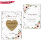 Save-the-Date-Karte-mit-Magnet-Herz-Blumen