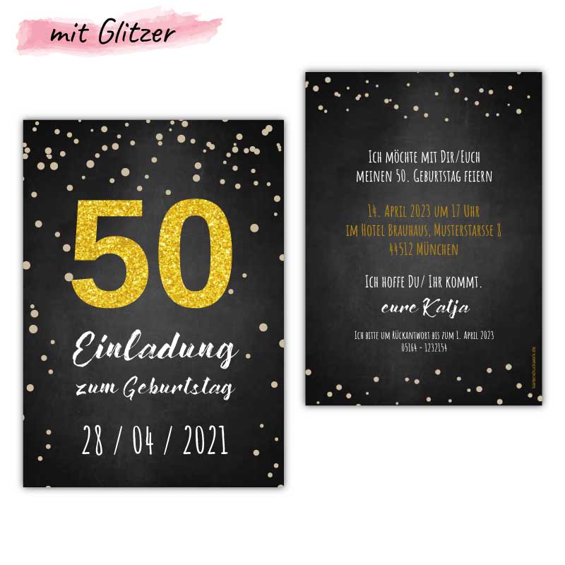 Einladungskarten 50 Geburtstag Jetzt Gestalten